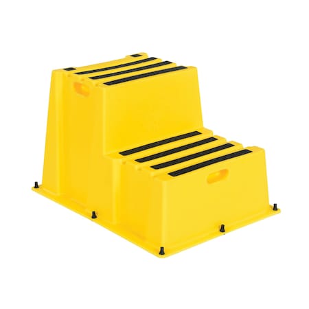 Vestil 2 Steps, 20.5 Overall Height, Polyethylene, Yellow SPN-2-YL